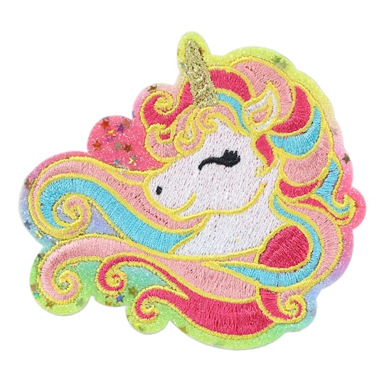 Iron-On &#x26; Adhesive Unicorn Embroidered Patch by Make Market&#xAE;